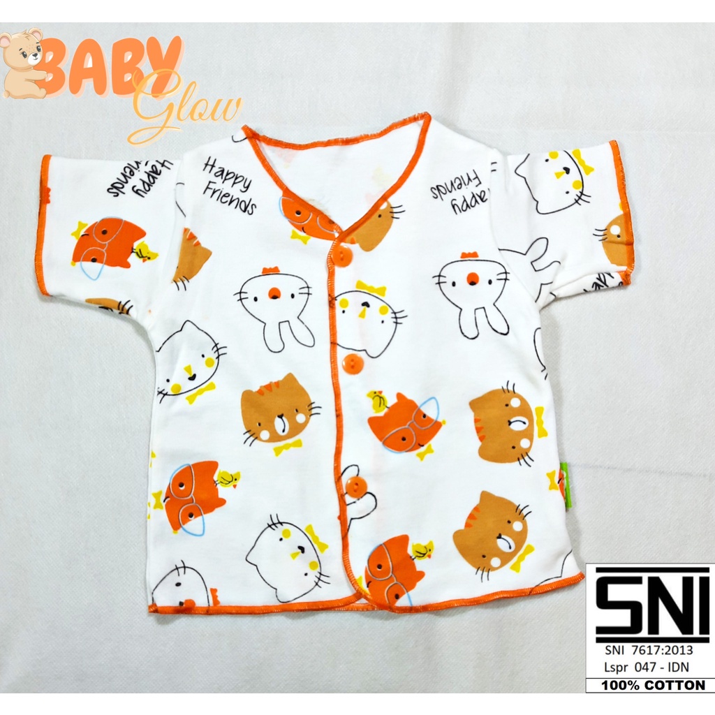 BAJU ATASAN LENGAN PENDEK BAYI UNISEX COTTON BABYGLOW