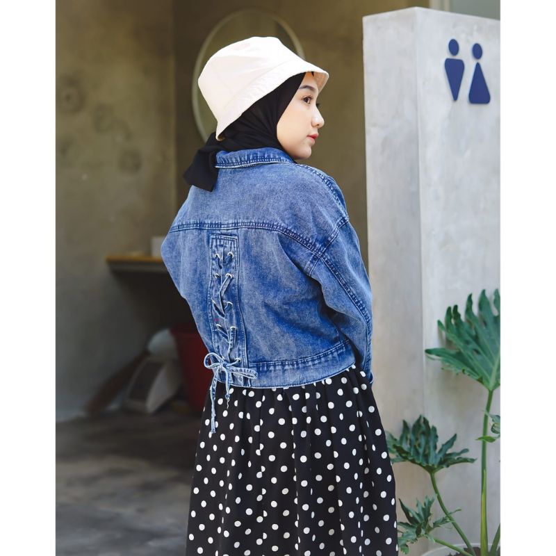 JAKET JEANS CROP TALI / JAKET JEANS CROP / JAKET JEANS