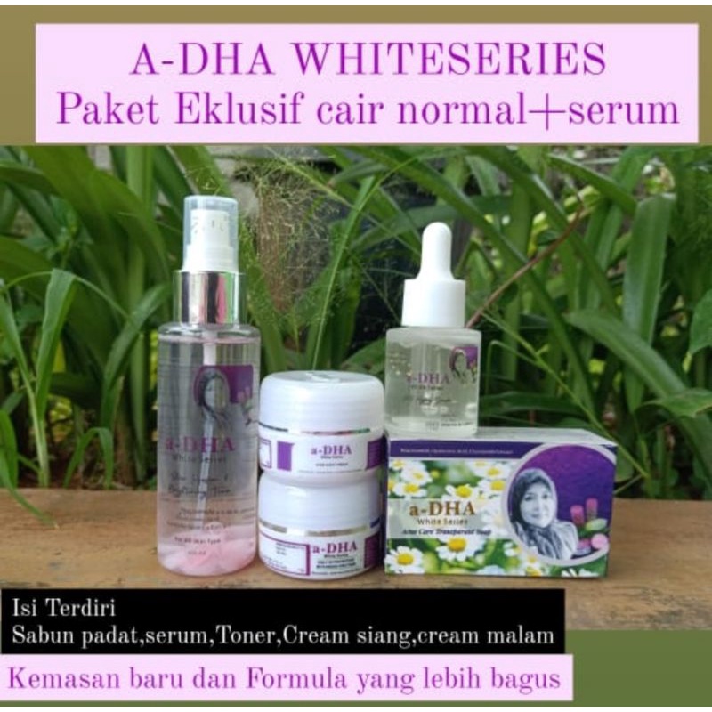 Adha white seeies Paket Ekluaif sabun padat Normal+serum