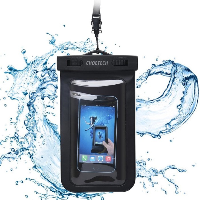 [100% ORI] Waterproof Case Handphone HP Bag Anti Air Samsung iPhone Android 4 5 6 7 (CH-WPC-BK)
