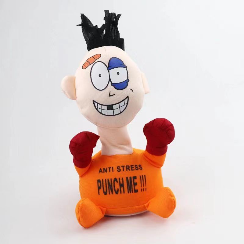 mainan boneka punch me anti setres pakai baterai