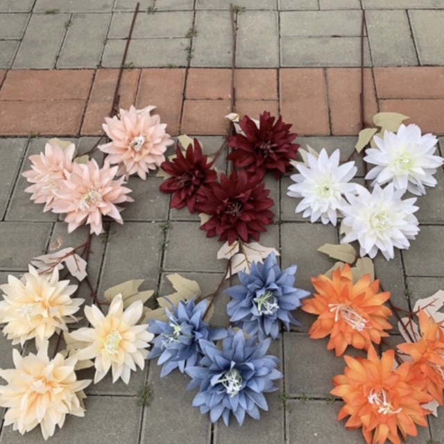[ CODE 27 ] BUNGA DAHLIA PANJANG ARTIFICIAL | BUNGA PALSU DEKORASI PERNIKAHAN