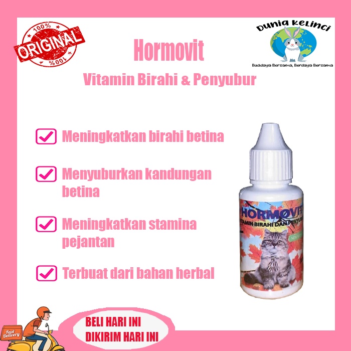 Obat penambah birahi kucing Hormovit cat jantan maupun betina