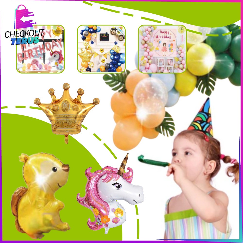 CT C396 Balon Ulang Tahun Anak Perlengkapan Pesta Ulang Tahun Anak Dekorasi Ulang Tahun Paket Dekorasi Hiasan Balon Ulang Tahun