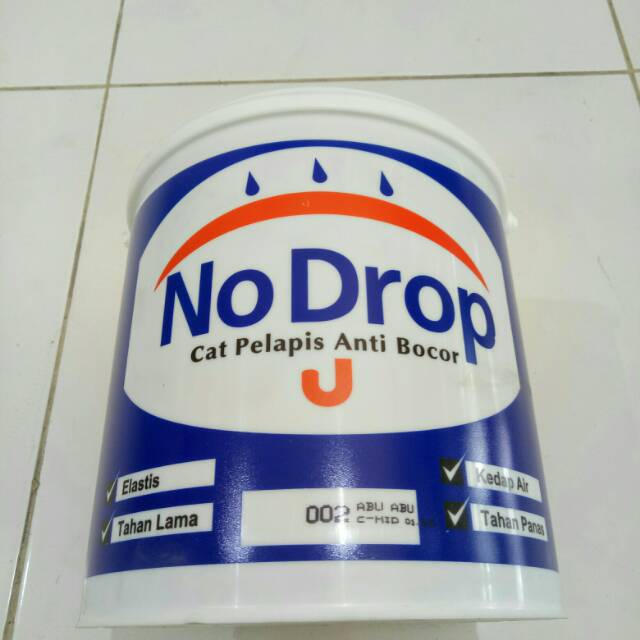 Cat Tembok No Drop Waterproof 4kg / Pelapis Anti Bocor 4 Kg Galon