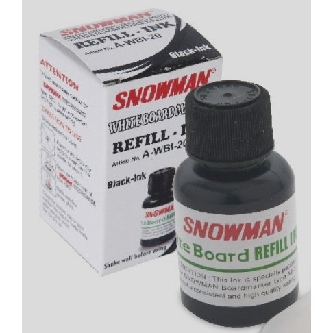 

SNOWMAN WHITE BOARD MARKER REFILL BLACK ISI TINTA SPIDOL WARNA HITAM COLOR COLOUR