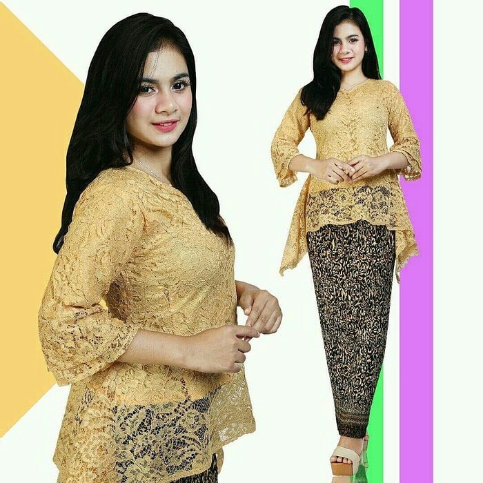 ADE&gt; KEBAYA MURAH / KEBAYA RINJANI / BRUKAT KEBAYA MIX ROK PLISKET / KEBAYA CANTIK / KEBAYA WISUDA