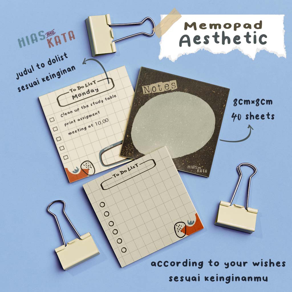 

Memopad to do list notes 40 lembar