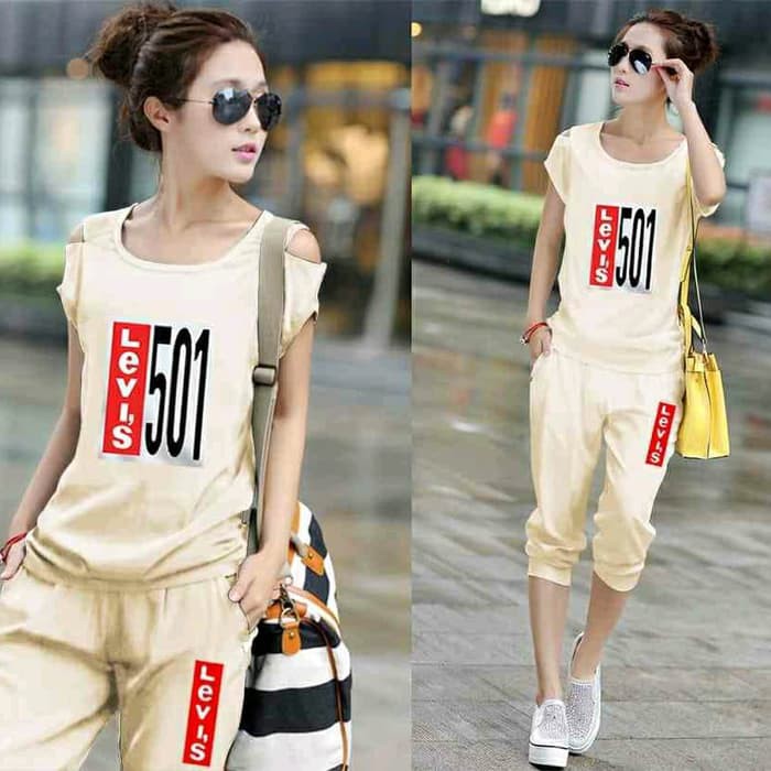 Setelan Celana Wanita LEVIS 501 Cream