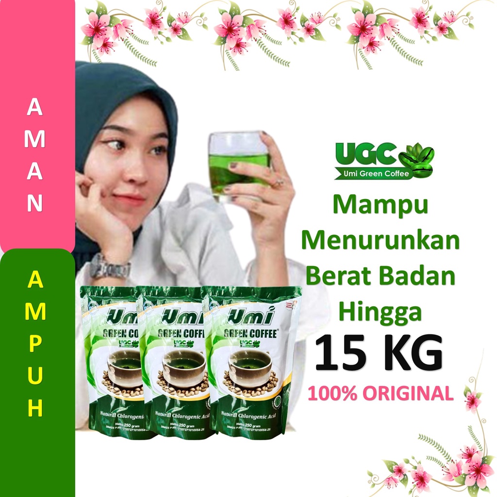 Diet Pembakar Lemak Penurun Berat Badan Umi Green coffee Original Pelangsing Ampuh BPOM Aman Ampuh