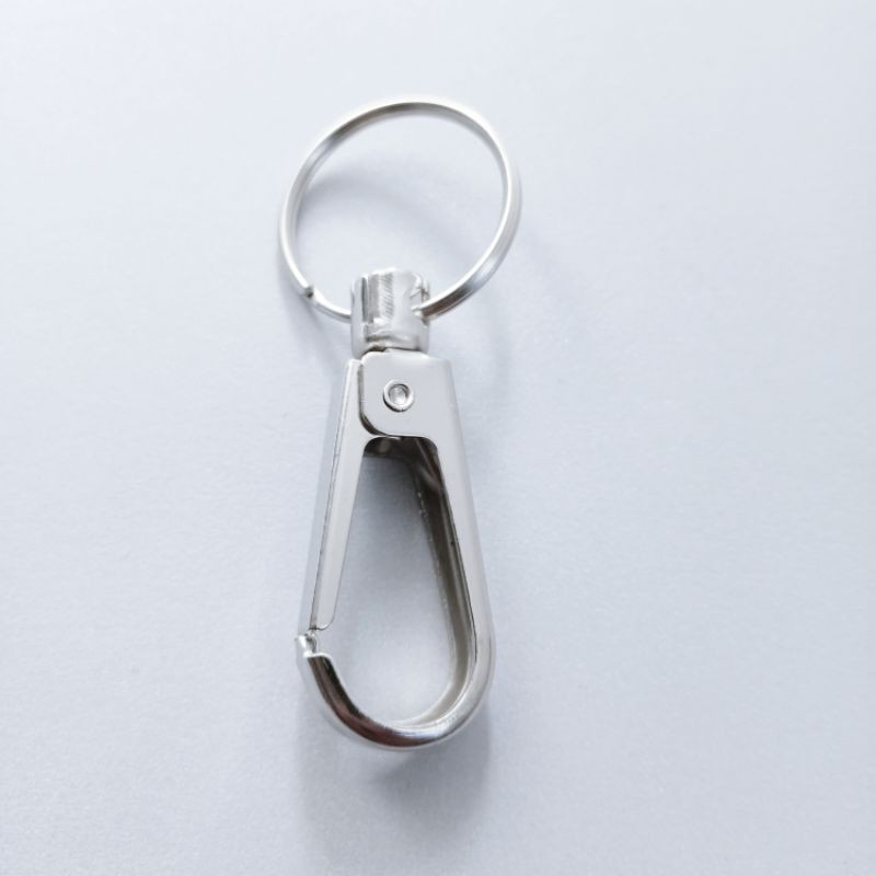 Gantungan KeyChain Carbiner Metal Silver Crome