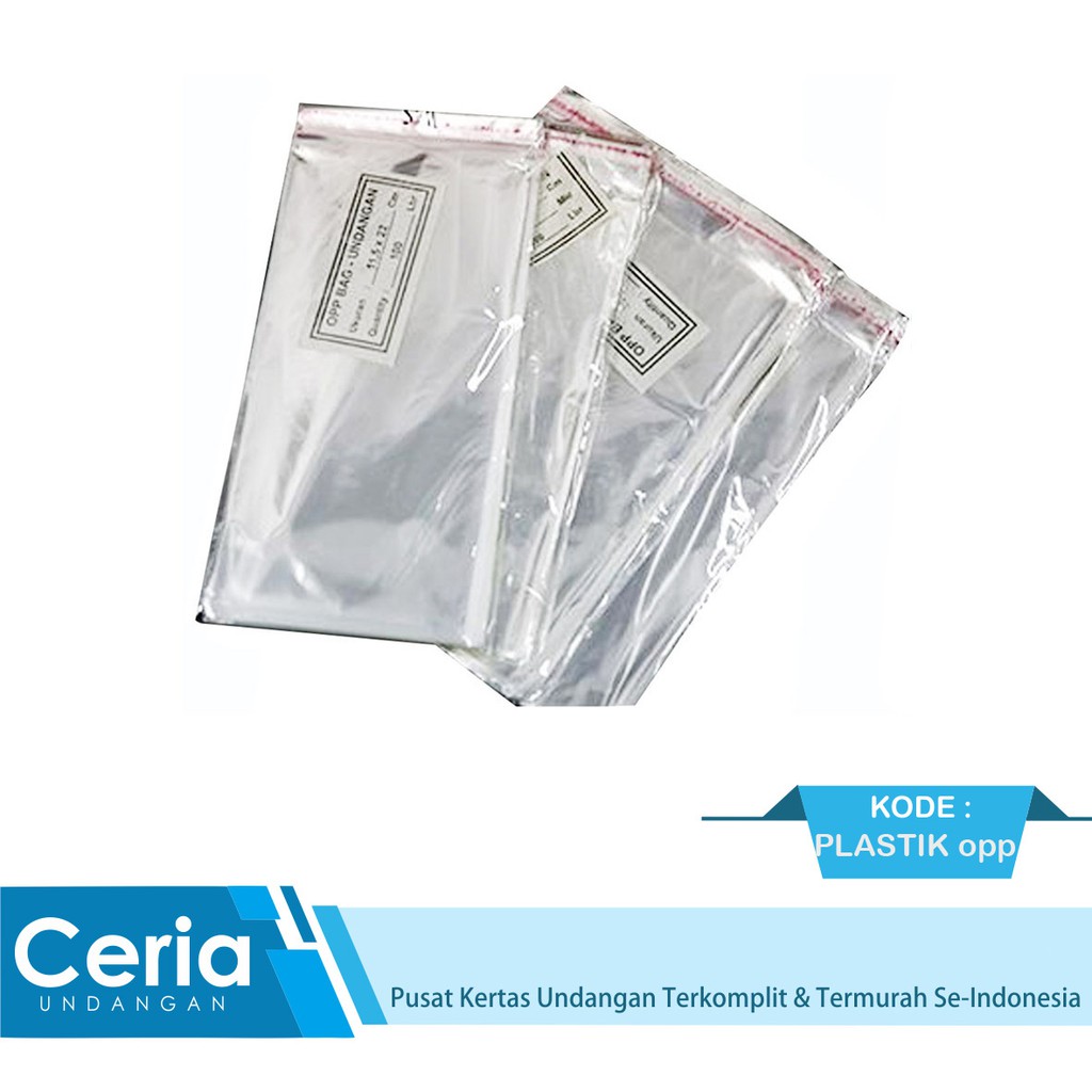 Plastik Undangan Pernikahan / Plastik OPP Termurah isi 100 pcs
