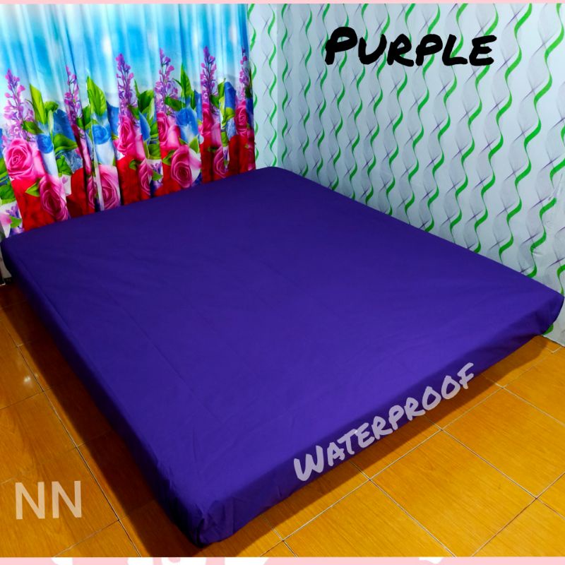 Sprei waterproof polos , sprei anti air-Purpple