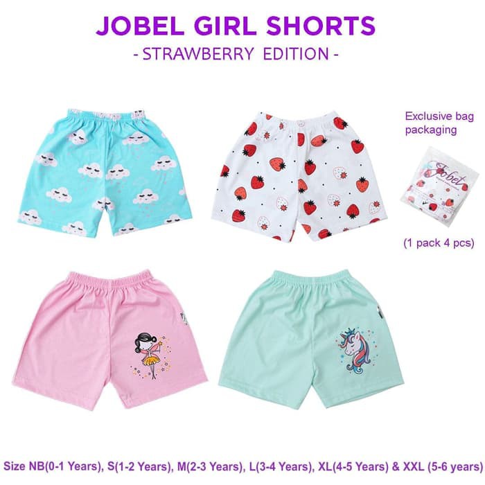 Jobel Girl Shorts Strawberry