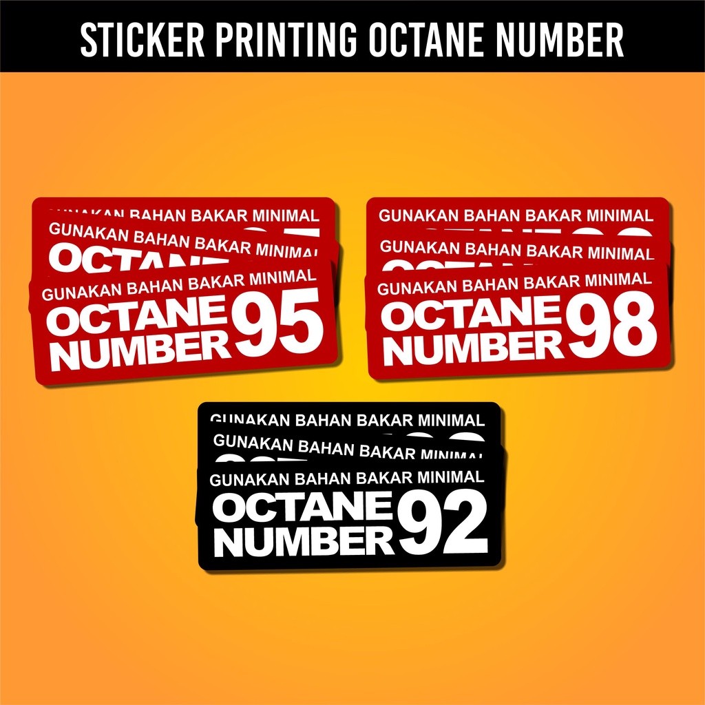 

JP Store Sticker Princut Octane Number - Stiker Bahan Bakar Setiker Label Anti Air