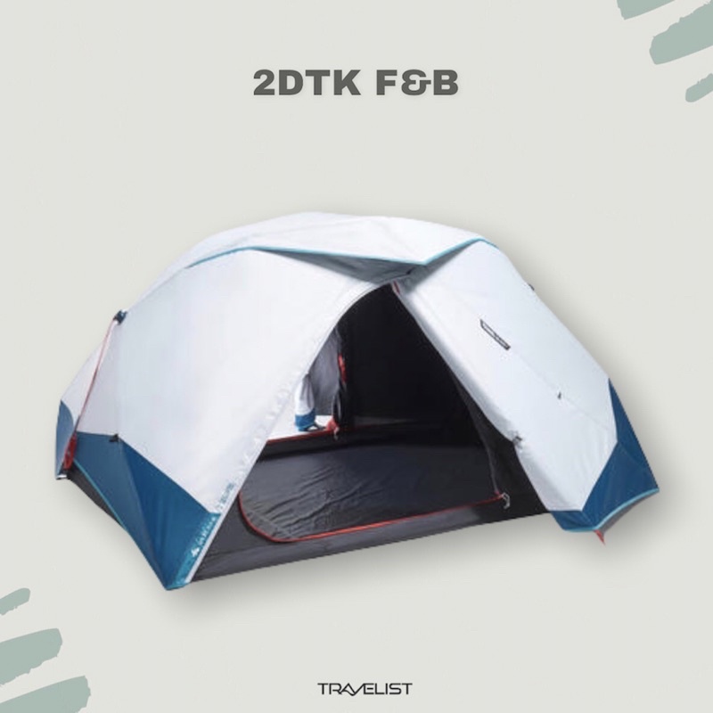 Tenda camping 2DTK F&B / tenda gunung / tenda 2p / tenda quechua / tenda 2 orang / tenda travel 2 pe