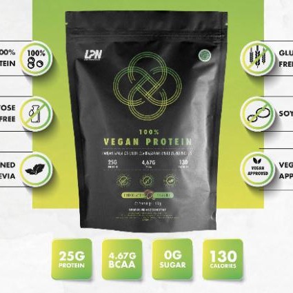 LPN 100% Vegan Protein 2.2lbs BPOM Halal Whey Protein Vegan