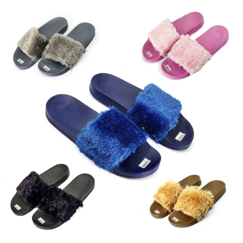 Sandal Elmo / Sandal Wanita / Sandal Selop / Sandal Selop Karet Bulu
