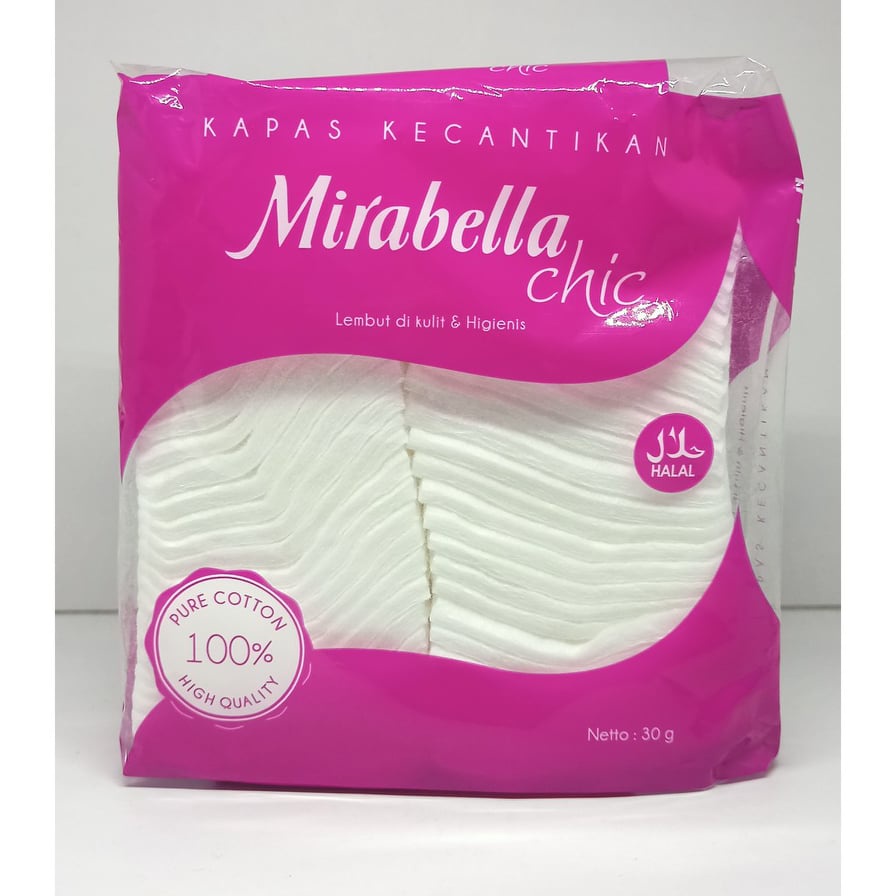 Mirabella Chic Facial Cotton 30 g - Kapas Wajah dan Kecantikan Mirabela 30 gr / 30gr