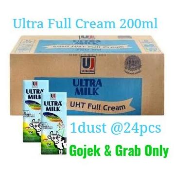 

BAYAR DITEMPAT Susu Ultra Full Cream 200 ml || Susu UHT Tinggi Kalsium ||1 Dus 24 pcs