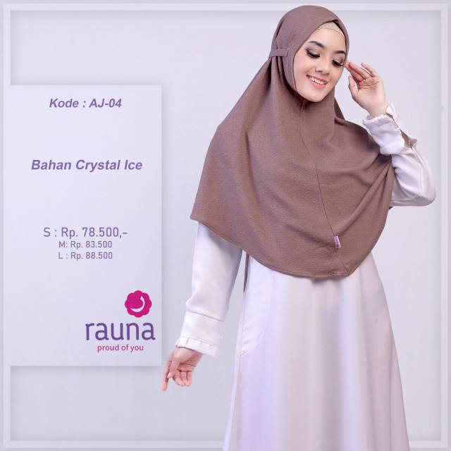 Khimar instant Rauna AJ 01 - AJ 02 - AJ 03 - AJ 04 - AJ 05 - AJ 06 - AJ 07 - Aj 09 - Aj 10 / Bergo instant