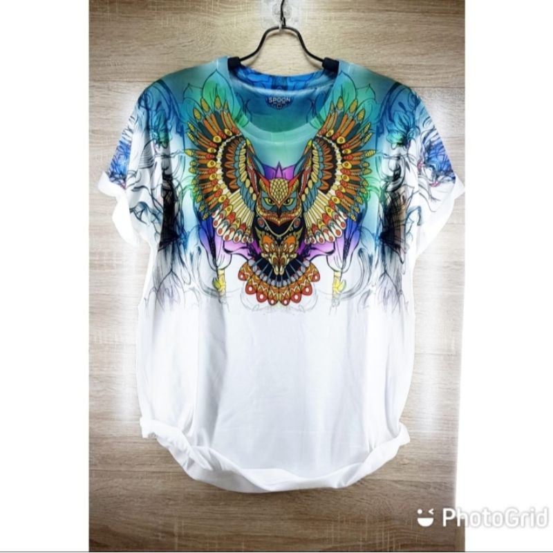 Tshirt Baju Kaos Printing 3D Bird Burung Bangkok Thailand Fullprint Import Marcelo Burlon Distro
