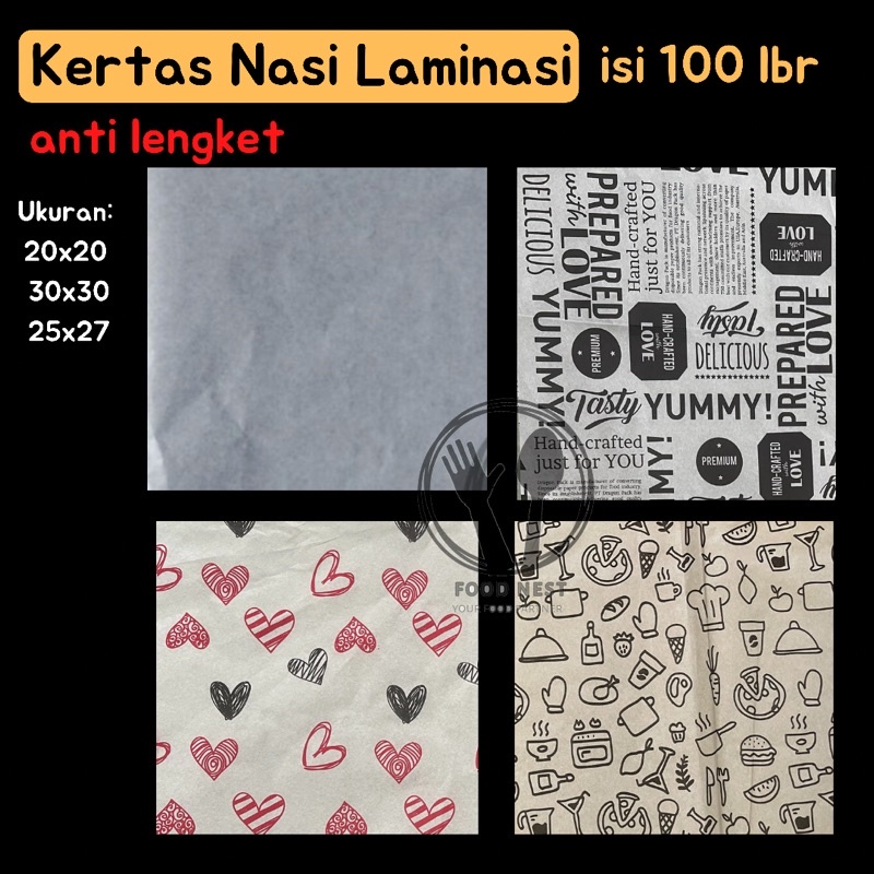 READY STOCK KERTAS ROTI MOTIF KORAN NEWSPAPER PUTIH POLOS KERTAS NASI MOTIF 25X27,5 CM PAPER WRAP 100 PCS PRINTING KERTAS NASI MOTIF 20X20 CM KERTAS NASI MOTIF 30X30 KERTAS NASI LAMINASI ANTI LENGKET KERTAS NASI MOTIF PRINTING FOOD WRAPING ALAS KUE CAKE