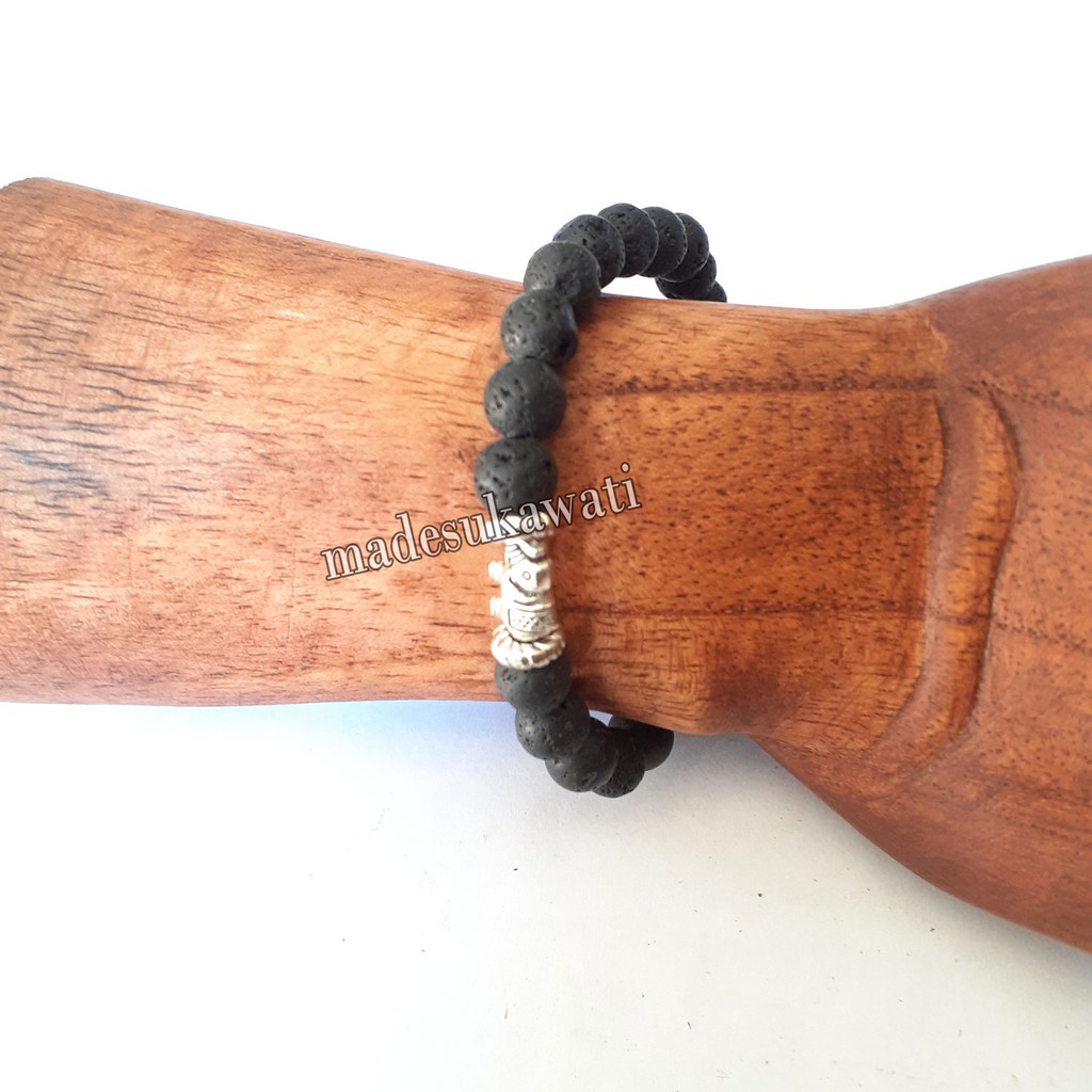 Gelang Batu lahar larva bracelet