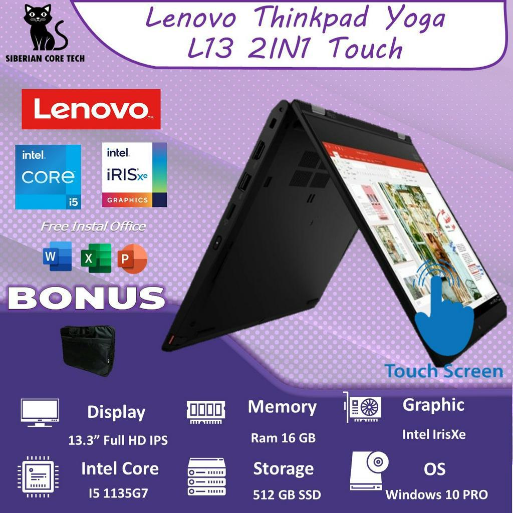 LENOVO THINKPAD YOGA L13 2IN1 TOUCH I5 1135G7 16GB 512SSD W10PRO 13.3FHD IPS