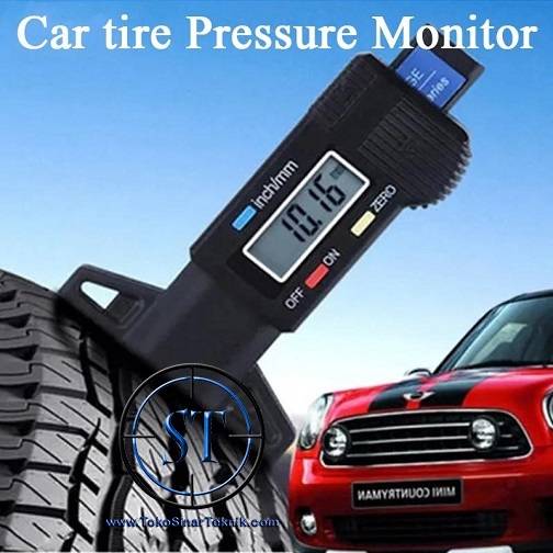 GemRed Alat Ukur Kedalaman Ban Digital Tyre Tread Depth Probe Gauge