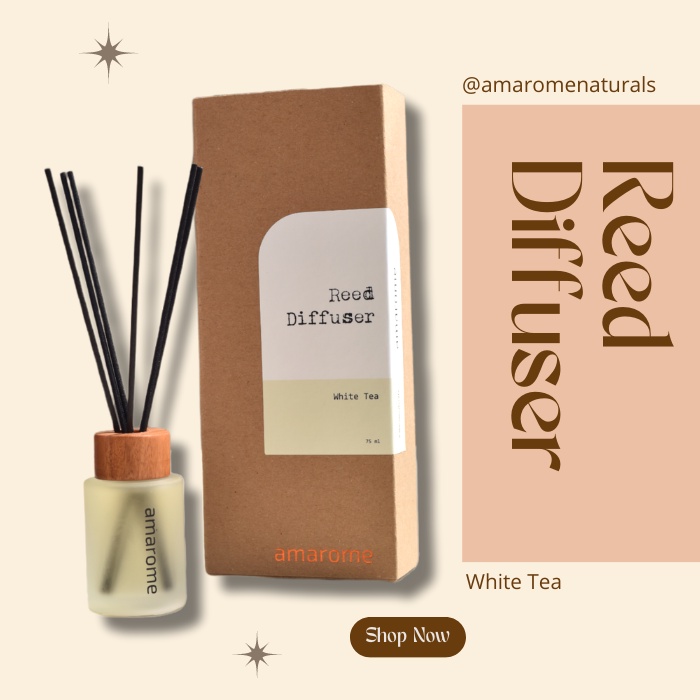 Amarome Reed Diffuser 75ml | Pengharum Ruangan | Parfum Ruangan | Pewangi ruangan