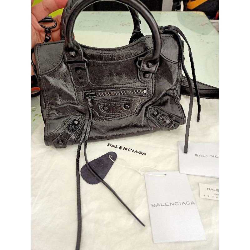 Balenciaga mini city black mirror