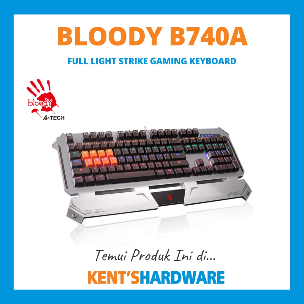 Bloody B740A Light Strike Mechanical Keyboard Silver-Grey