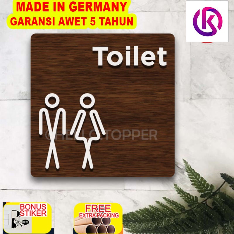 

Promo Toilet Sign Unik Kayu Kotak | Signage Toilet Unik | Papan Kayu