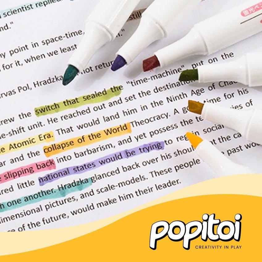 

SALE!!Retro Morandi Highlighter Marker (Set of 6)|KD3