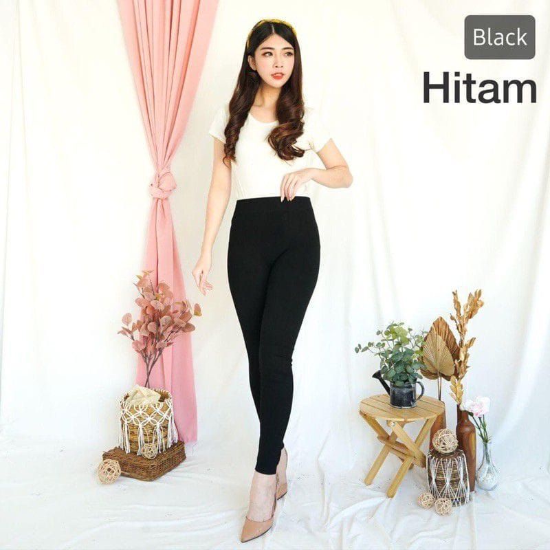 Legging wanita polos import / celana legging wanita polos tebal murah