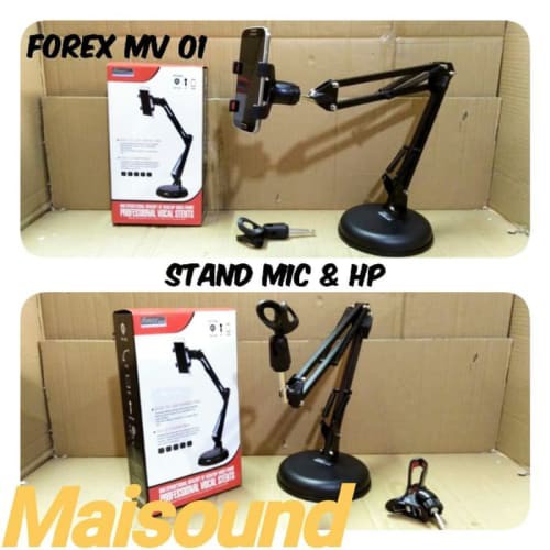 Stand HP dan Mic Meja FOREX MV 01 Table Standing Hp Microphone MV01