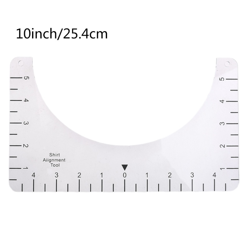 Zzz T-Shirt Alignment Ruler Profesional T-Shirt Ruler Guide Set Penggaris Panduan Ukuran Bagan Crew Neck Craft Centering Access