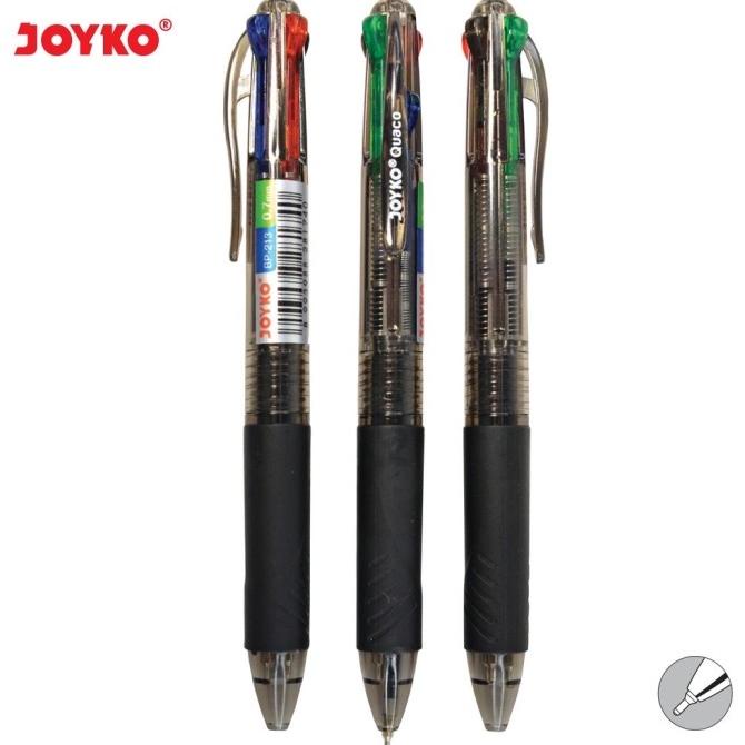 

#####] (1pack) Ball Pen / Pulpen / Pena Joyko BP-213 / Quaco/ 0.7 mm/ 4 Warna