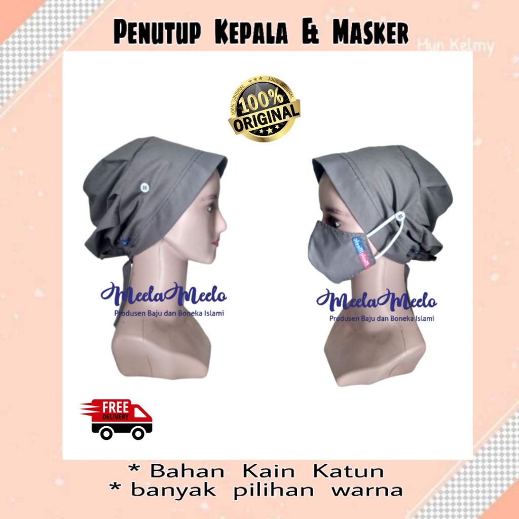 Topi Operasi Surgical Cap Topi Chef Koki Masak Topi Pekerja Pabrik Nursecap Bahan Kain  Penutup kepala Kain Hair net Mob Cap/ Topi Lab penutup kepala medis | Topi