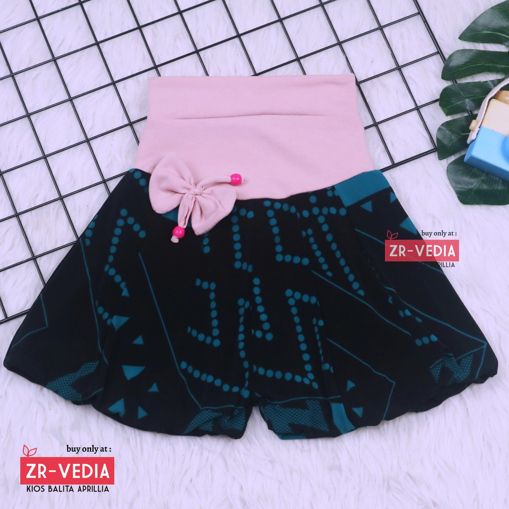 Celana Baloon uk 3-4 Tahun / Celana Pop Motif Pita Anak Perempuan Murah Pants Kids Lucu Pendek