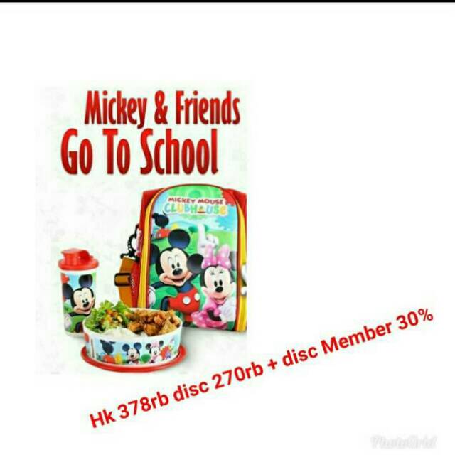 Mickey & Friends Go To School Moorlife / Tas Sekolah / Moorlife Promo / Wadah Bekal / Tempat Makan