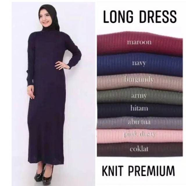 LONG DRESS KNIT RAJUT || MEDARI KNIT BOXY