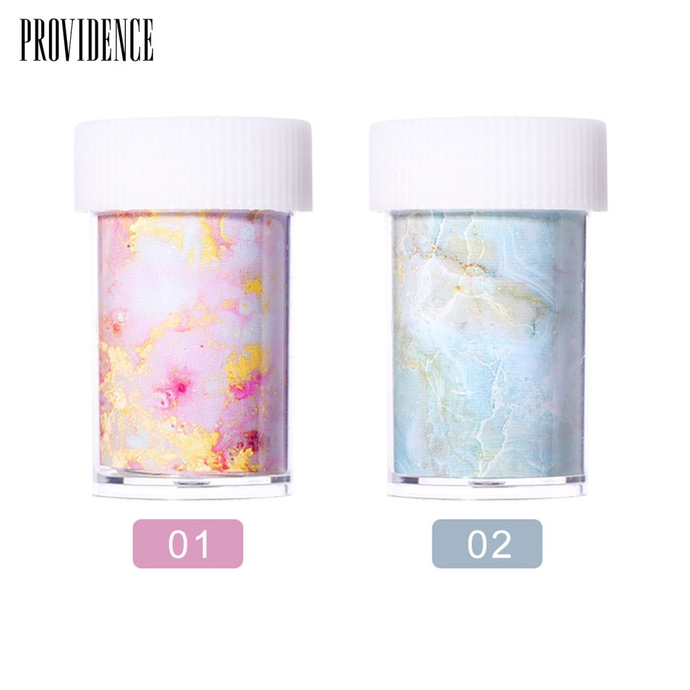 Providence Marble Stained Starry Nail Art Sticker Pink Blue Foil Manicure Transfer Decals