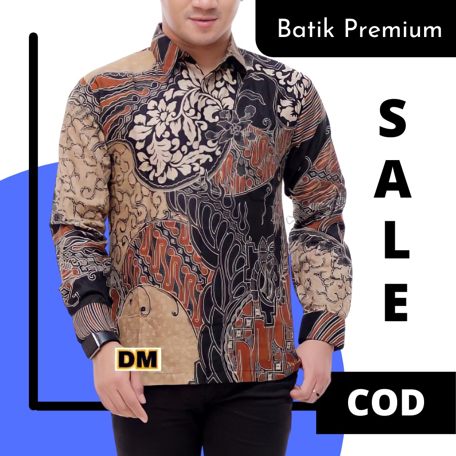 Kemeja Batik Paspampres Pria Lengan Panjang Batik Pekalongan Premium Anak Muda Size M L XL XXL
