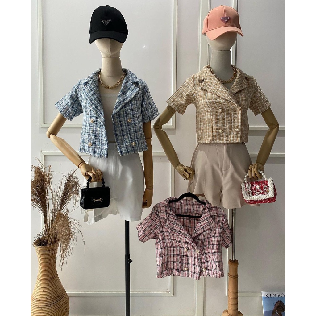 JIHYE TWEED TOP BLAZER // TWEED BLAZER IMPORT BKK BANGKOK