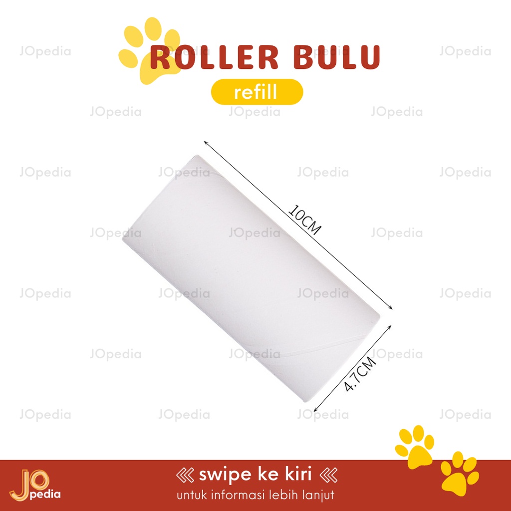 ROLLER BULU REFILL Sticky Roll Pembersih Bulu Kucing Anjing Hewan