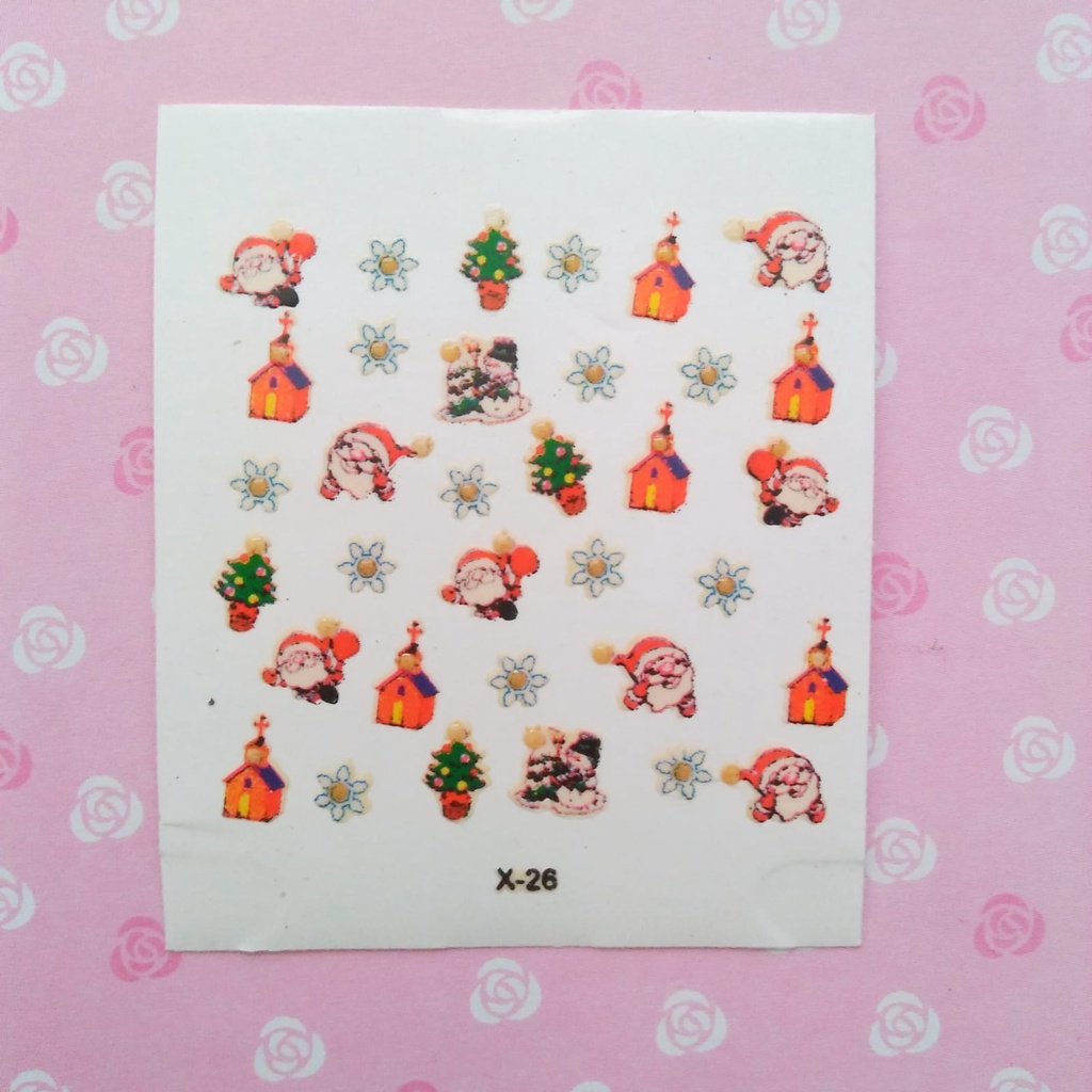ISI 2 PACK NAIL ART 3D NAIL ART STICKER XMAS