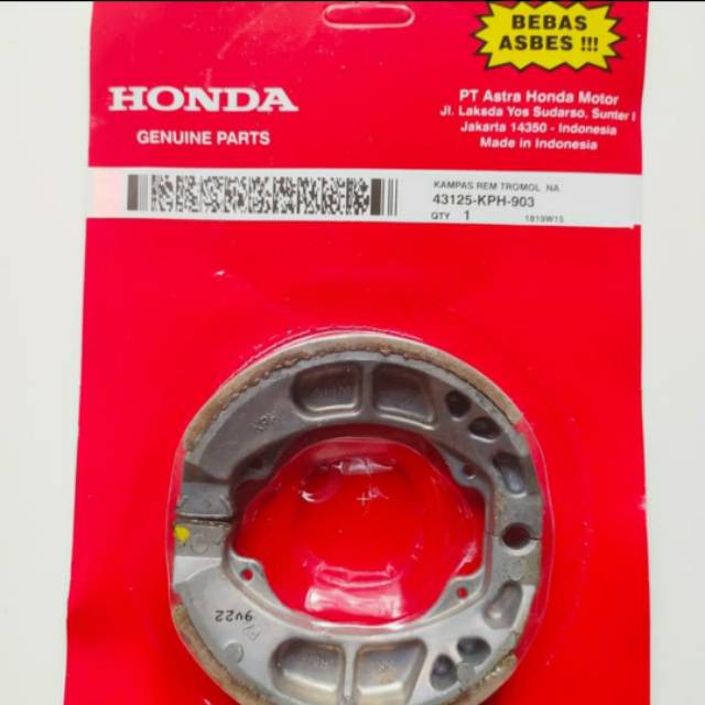 COD` KAMPAS REM BELAKANG HONDA SUPRA X 125`KARISMA`SUPRA X LAMA`SUPRA PIT`NEW` ORI-HGP
