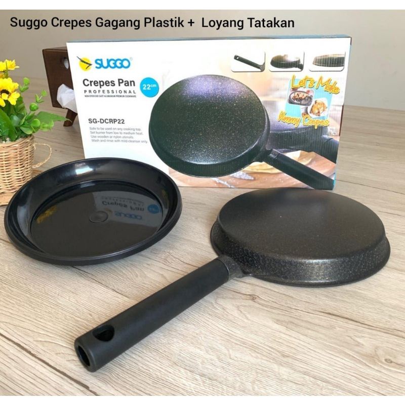 Wajan Teflon + Loyang Alat Membuat Kue Serbaguna Crepes Pan Suggo 22cm